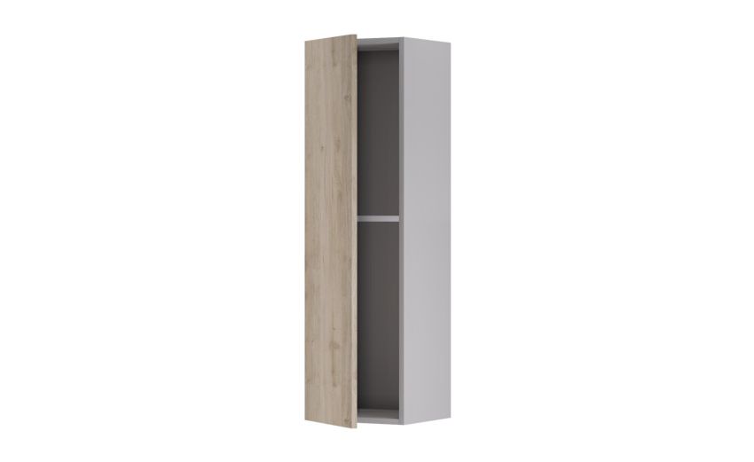Gilda pensile 1 anta rovere cadiz-Struttura grigio chiaro-Legno naturale-Nobilitato-120 cmx36 cm Gilda pensile 1 anta rovere cadiz-Struttura grigio chiaro-Legno naturale-Nobilitato-120 cmx36 cm