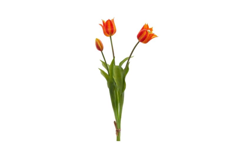 Mazzo 3 tulipani arancione h48--Arancione-Plastica Mazzo 3 tulipani arancione h48--Arancione-Plastica