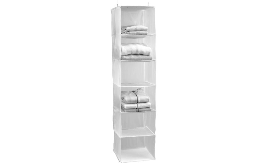 Milky portatutto 6 ripiani trasparente H128 cm- -Trasparente-Plastica-128 cmx30 cm