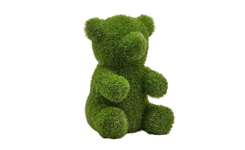 Decoro erba a forma di orso h50--Verde-Fibra sintetica-50 cmx35 cm Decoro erba a forma di orso h50--Verde-Fibra sintetica-50 cmx35 cm