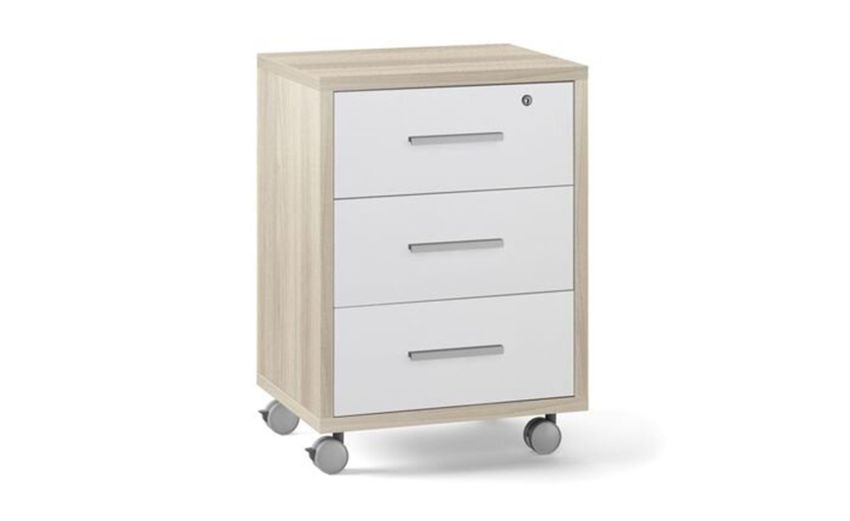 Work cassettiera 3 cassetti colore olmo--Legno chiaro-Melaminico-71 cmx51 cm Work cassettiera 3 cassetti colore olmo--Legno chiaro-Melaminico-71 cmx51 cm