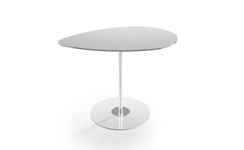 Glass tavolino Dallia a goccia bianco h48 cm--Bianco-Vetro-48 cmx40 cm Glass tavolino Dallia a goccia bianco h48 cm--Bianco-Vetro-48 cmx40 cm