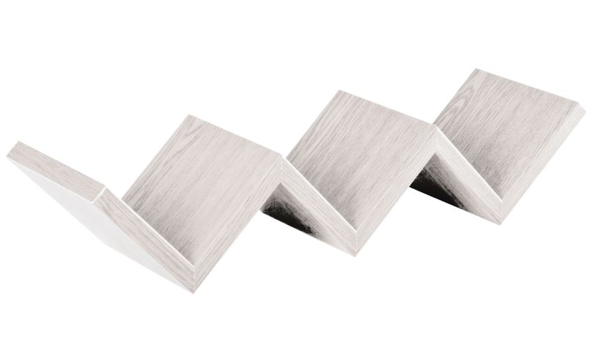 Saetta mensola in mdf legno bianco 56x11 cm- -Legno bianco-Mdf-11 cmx56 cm