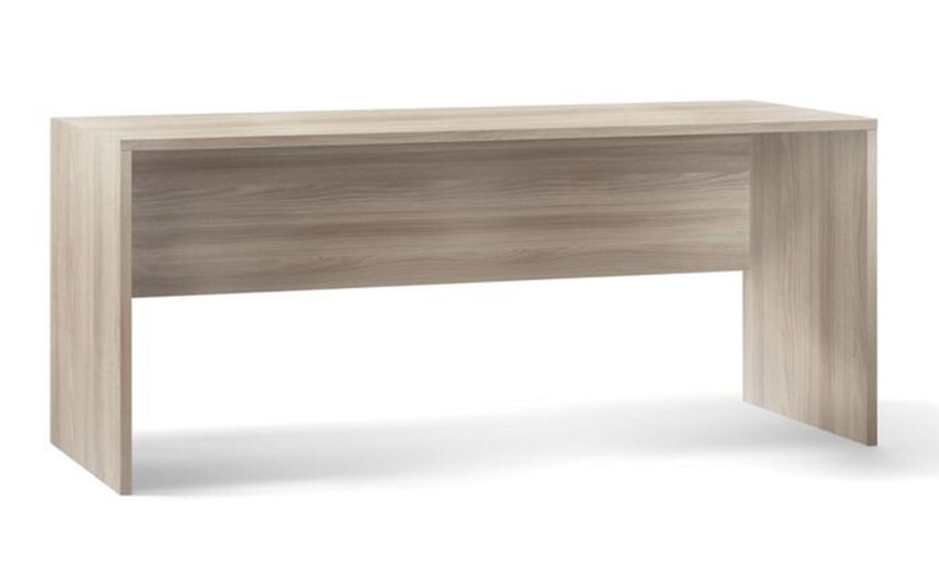 Work scrivania colore olmo-Misure L180 x P69 x H76  cm-Legno chiaro-Melaminico-76 cmx180 cm