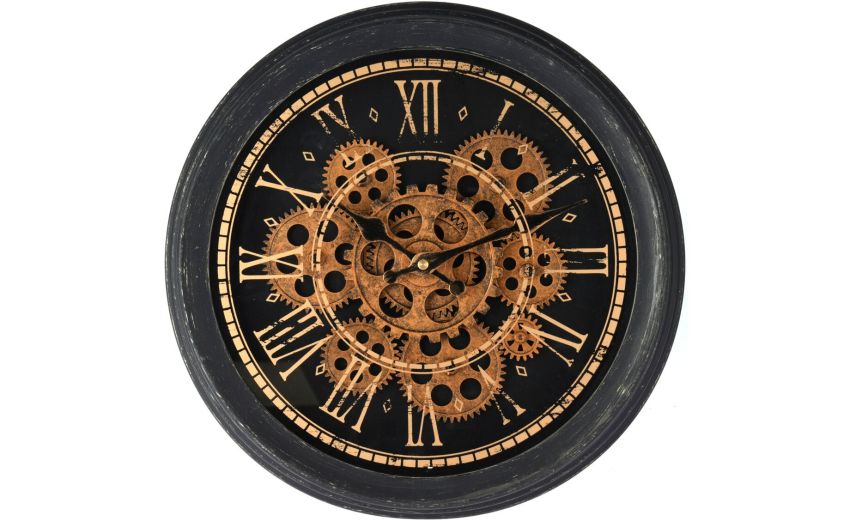 Russel orologio moderno nero e oro Ø35 cm- -Nero-Polipropilene-35 cmx35 cm Russel orologio moderno nero e oro Ø35 cm- -Nero-Polipropilene-35 cmx35 cm