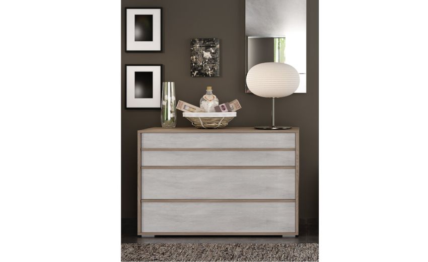 Lorena comò 3 cassetti olmo e cemento-In pannello ecologico certificato-Cemento-Pannello ecologico-76 cmx112 cm Lorena comò 3 cassetti olmo e cemento-In pannello ecologico certificato-Cemento-Pannello ecologico-76 cmx112 cm
