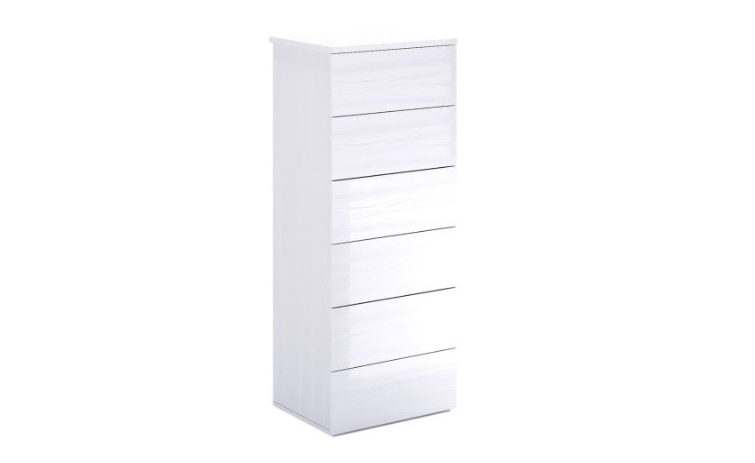 Mia settimino 6 cassetti bianco frassino-In pannello nobilitato-Bianco-Nobilitato-117 cmx48 cm Mia settimino 6 cassetti bianco frassino-In pannello nobilitato-Bianco-Nobilitato-117 cmx48 cm