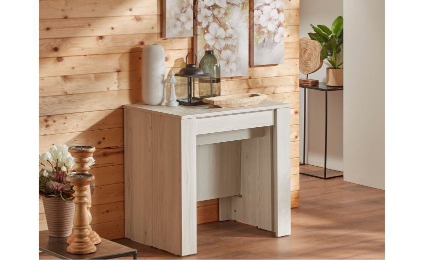 Magic consolle allungabile frassino ghiaccio-Allungabile fino a 252 cm-Bianco-Pannello-78 cmx80 cm Magic consolle allungabile frassino ghiaccio-Allungabile fino a 252 cm-Bianco-Pannello-78 cmx80 cm