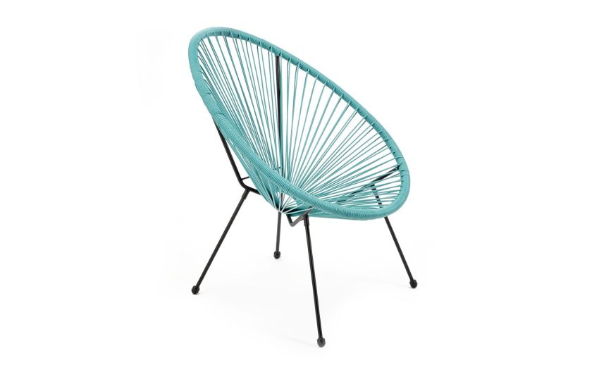 Nora sedia turchese-Impilabile-Azzurro-Rattan-88 cmx71 cm Nora sedia turchese-Impilabile-Azzurro-Rattan-88 cmx71 cm