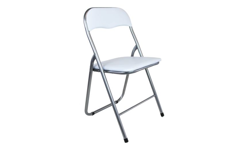 Oplà sedia pieghevole bianca--Bianco-Pvc-80 cmx45 cm