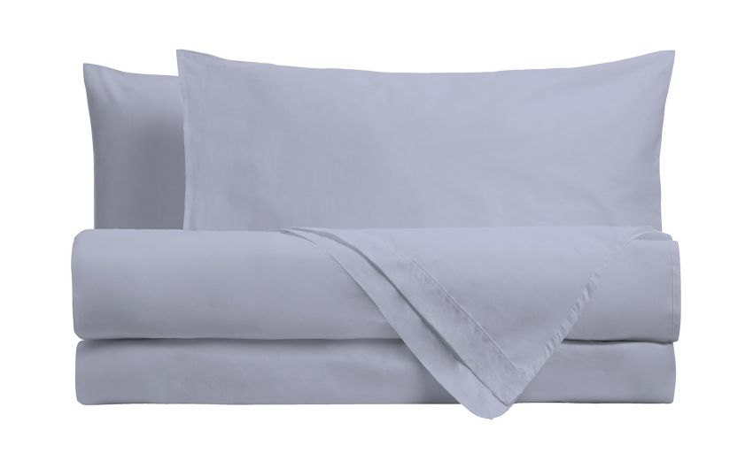 Completo letto 2 piazze azzurro--Azzurro-100% Cotone