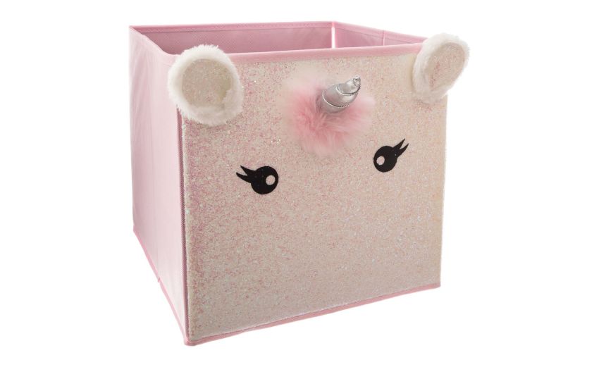 Unicorno box portaoggetti in cartone H29 cm--Rosa-Cartone-29 cmx29 cm Unicorno box portaoggetti in cartone H29 cm--Rosa-Cartone-29 cmx29 cm