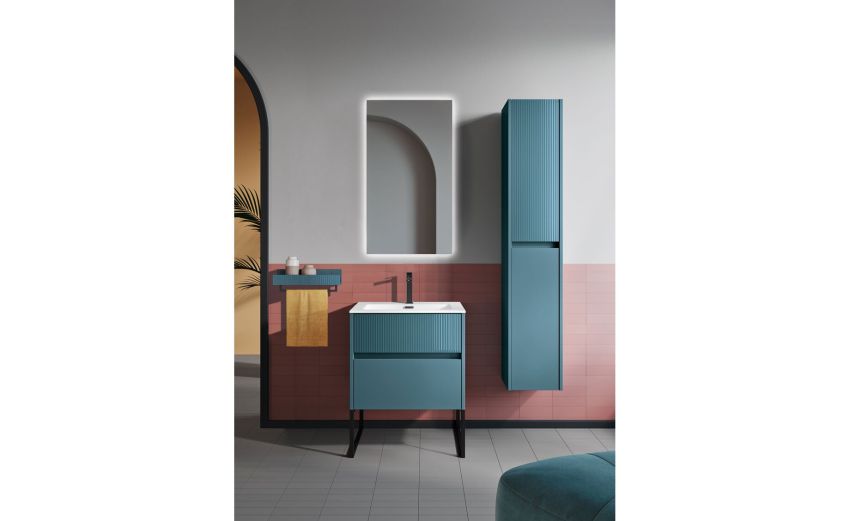 Murano base lavello 60 cm blu--Blu-Pannello