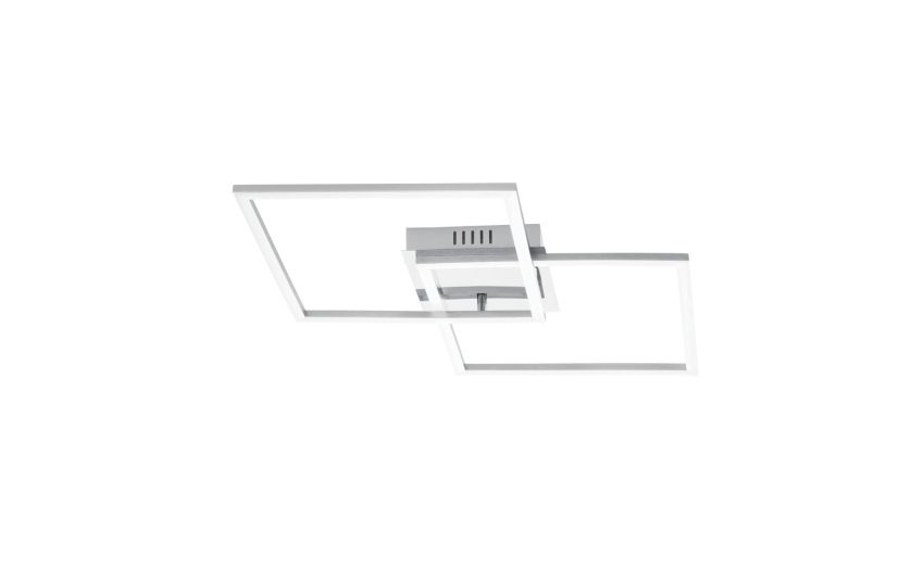 Palmaves plafoniera LED in metallo cromato 28W- -Cromo-Metallo-6 cmx66 cm