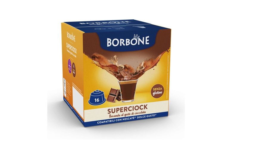 Borbone Box 16 Capsule Superciok-bevanda solubile al gusto cioccolata compatibili Nescafé Dolce Gusto Borbone Box 16 Capsule Superciok-bevanda solubile al gusto cioccolata compatibili Nescafé Dolce Gusto