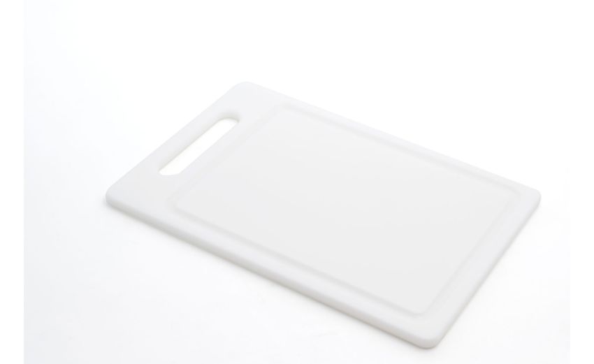 Tagliere bianco con maniglia 30x20 cm--Bianco-Polietilene-1