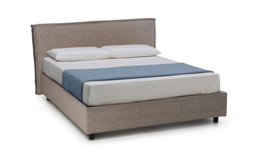 Reef letto matrimoniale contenitore comfort beige-In similpelle Reef letto matrimoniale contenitore comfort beige-In similpelle