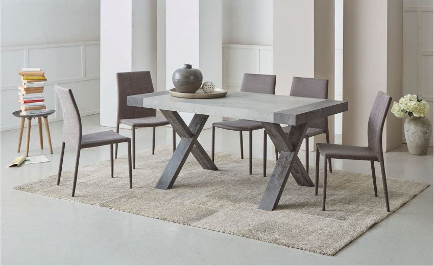 Havana tavolo allungabile cemento e lavanda--Cemento-Pannello-77 cmx160 cm Havana tavolo allungabile cemento e lavanda--Cemento-Pannello-77 cmx160 cm