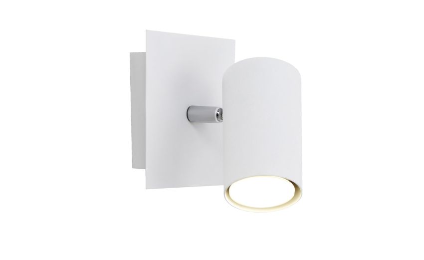 Marley faretto LED 3W bianco-Lampadina non inclusa-Bianco-Metallo-15 cmx12 cm