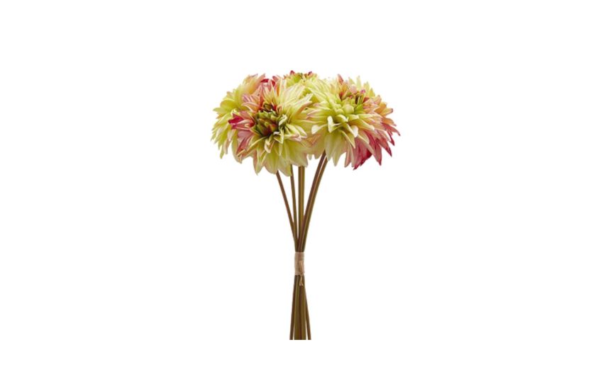 Dalia mazzo 6 fiori verde h40--Verde-Plastica Dalia mazzo 6 fiori verde h40--Verde-Plastica