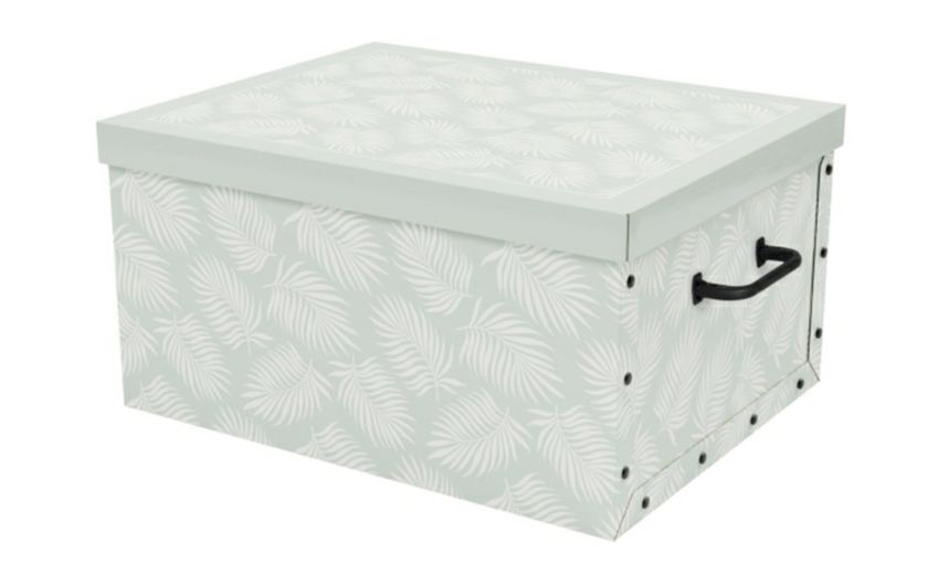 Missy scatola in cartone foliage 50x25 cm - -Blu-Cartone-25 cmx50 cm