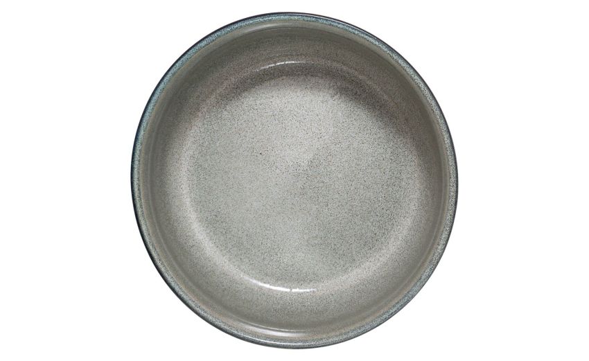Terre piatto fondo in gres grigio Ø15 cm- -Grigio-Gres