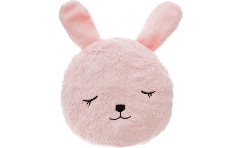 Rabbit Fur cuscino per camerette rosa Ø28 cm- --Poliestere-28 cmx28 cm