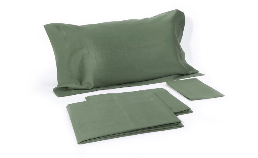 Elegance parure letto in raso color pavone 2 piazze--Verde-Cotone Elegance parure letto in raso color pavone 2 piazze--Verde-Cotone
