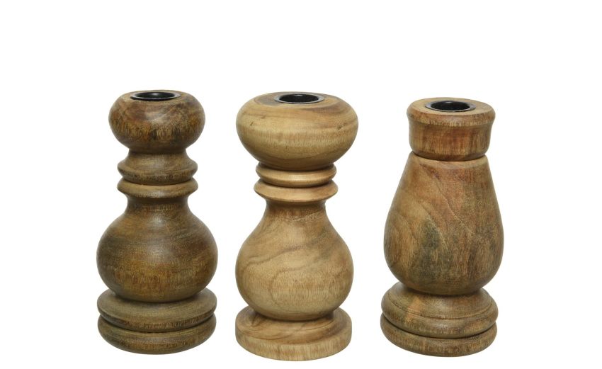 Alma portacandela in legno h15 cm- -Legno naturale-Legno Alma portacandela in legno h15 cm- -Legno naturale-Legno