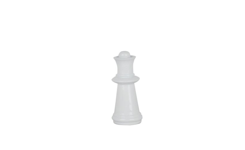 Scacco Regina oggetto decorativo bianco H15 cm- -Bianco-Resina Scacco Regina oggetto decorativo bianco H15 cm- -Bianco-Resina