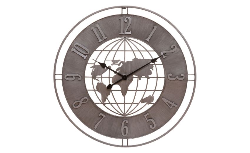 World Isac orologio in metallo grigio Ø68 cm- -Grigio-Metallo