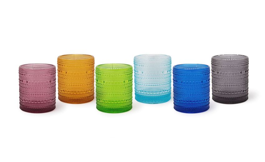 Aurora set 6 bicchieri in vetro colorato 300 ml- -Multicolore-Vetro Aurora set 6 bicchieri in vetro colorato 300 ml- -Multicolore-Vetro