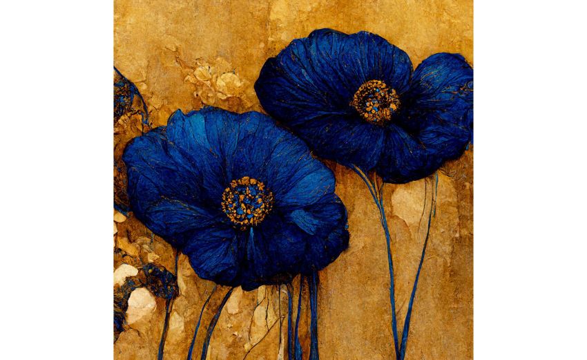 Blue poppies canvas artistico 60x150 cm---Canvas-60 cmx60 cm Blue poppies canvas artistico 60x150 cm---Canvas-60 cmx60 cm