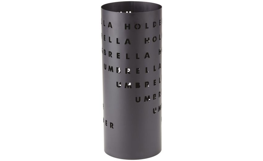 Umbrella portaombrelli in metallo nero H43 cm- -Nero-Metallo