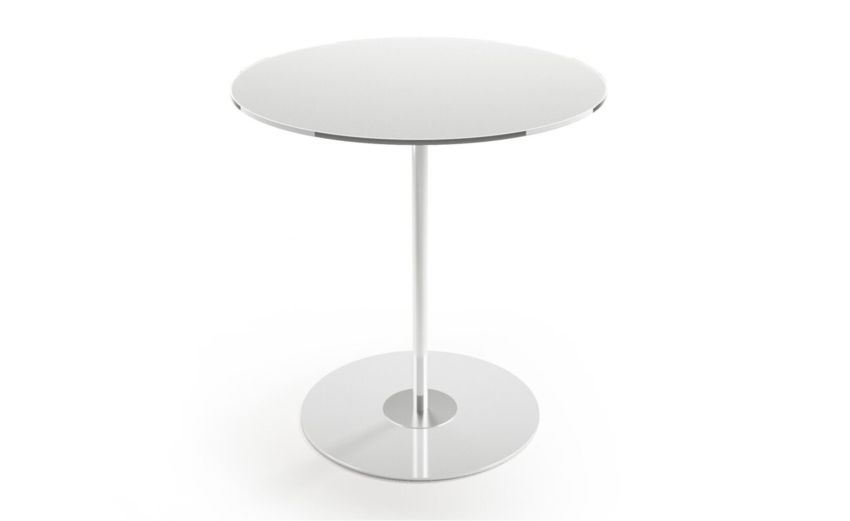 Glass tavolino Dallia rotondo bianco h52 cm--Bianco-Vetro Glass tavolino Dallia rotondo bianco h52 cm--Bianco-Vetro