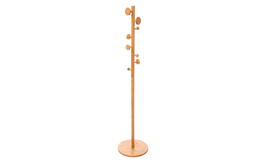 Otto appendiabiti da terra in bamboo H175 cm- -Legno naturale-Bamboo Otto appendiabiti da terra in bamboo H175 cm- -Legno naturale-Bamboo