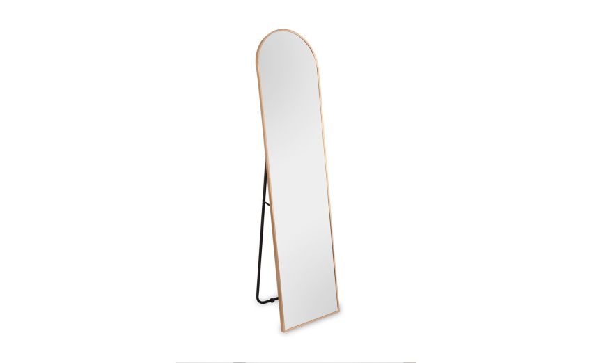 Britt specchio da terra in metallo oro h160 cm--Oro-Metallo-160 cmx40 cm