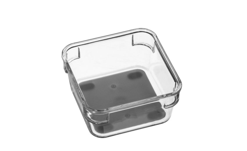Drawer organizer singolo 9x9 cm- -Grigio-Plastica-4 Drawer organizer singolo 9x9 cm- -Grigio-Plastica-4