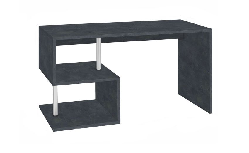 Studio scrivania colore grigio-Misure L 140 x P 60 x H 77