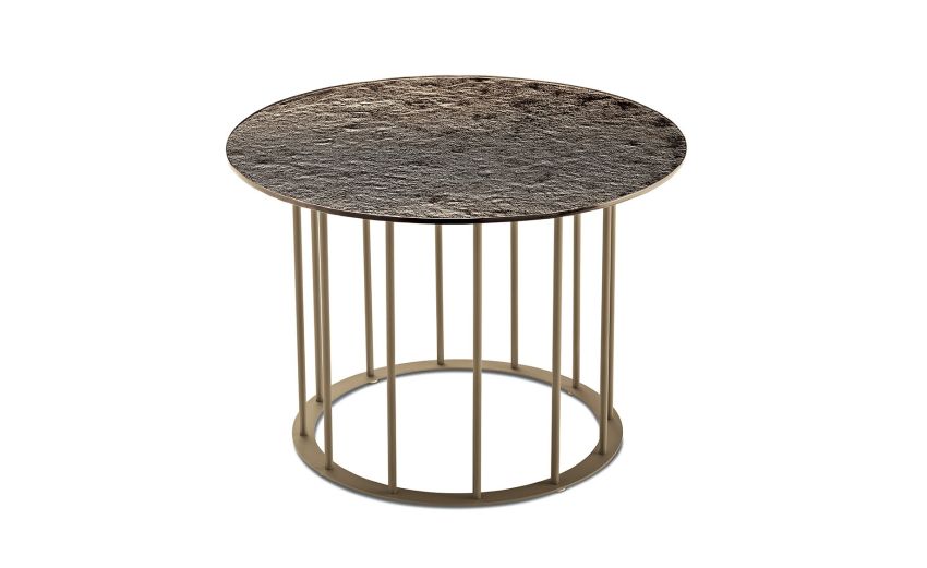 Chic tavolino rotondo Ø 60 metallo beige e piano bronzo martellato--Bronzo-Metallo-40 cmx60 cm Chic tavolino rotondo Ø 60 metallo beige e piano bronzo martellato--Bronzo-Metallo-40 cmx60 cm