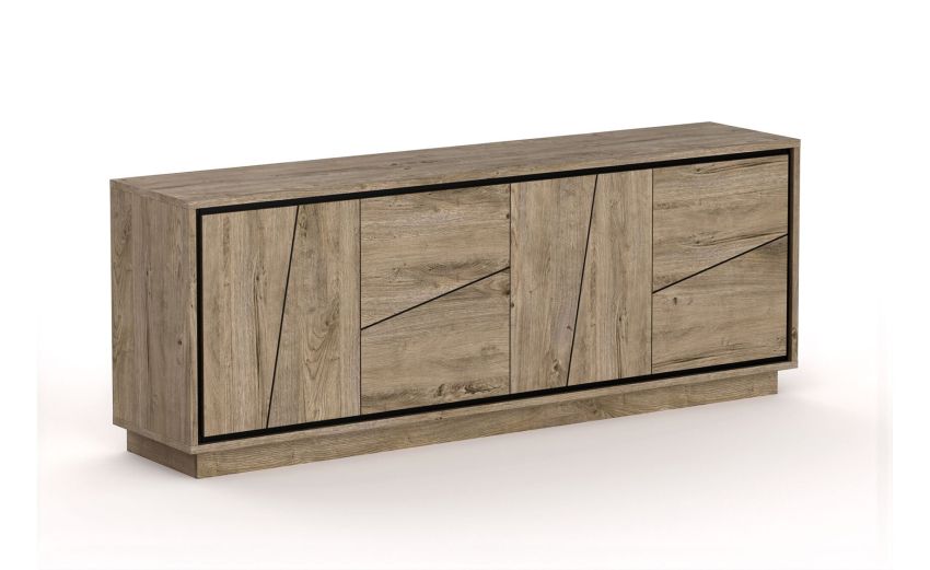 Colorado credenza 4 ante color quercia--Legno scuro-Pannello-84 cmx204 cm Colorado credenza 4 ante color quercia--Legno scuro-Pannello-84 cmx204 cm