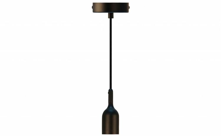 Luxury Bell pendel 1 luce nero E27 57W 150 cm- -Nero-Alluminio