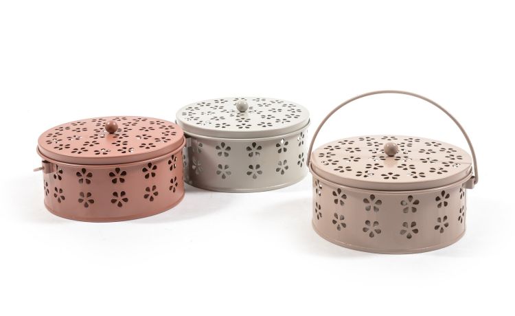 Cofanetto porta zampirone in metallo colori assortiti---Metallo