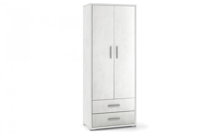 Work mobile ufficio 2 ante e 2 cassetti bianco--Bianco-Melaminico-182 cmx71 cm