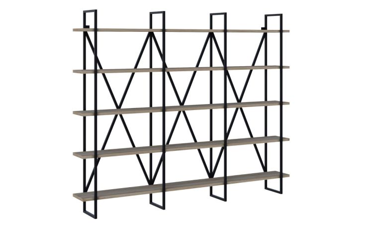 Vela libreria 12 vani rovere--Legno-Ferro-180 cmx220 cm