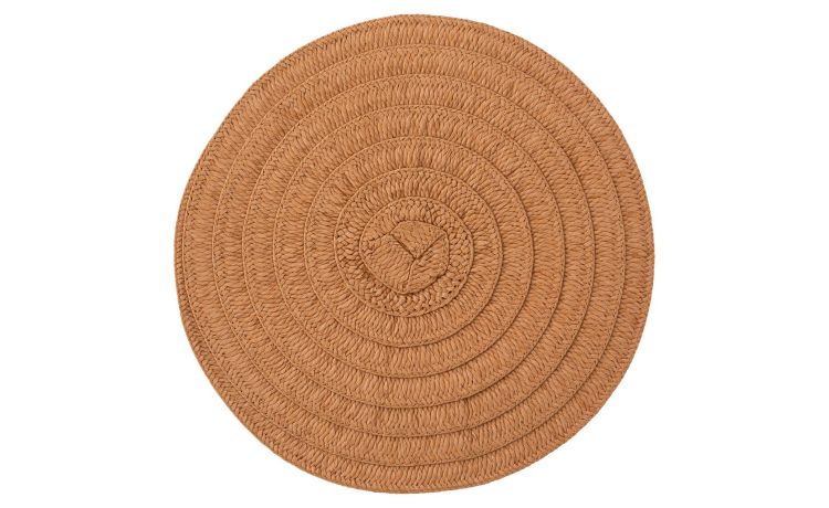 Olivia tovaglietta fibra di carta ocra Ø38 cm--Beige-Fibra di carta