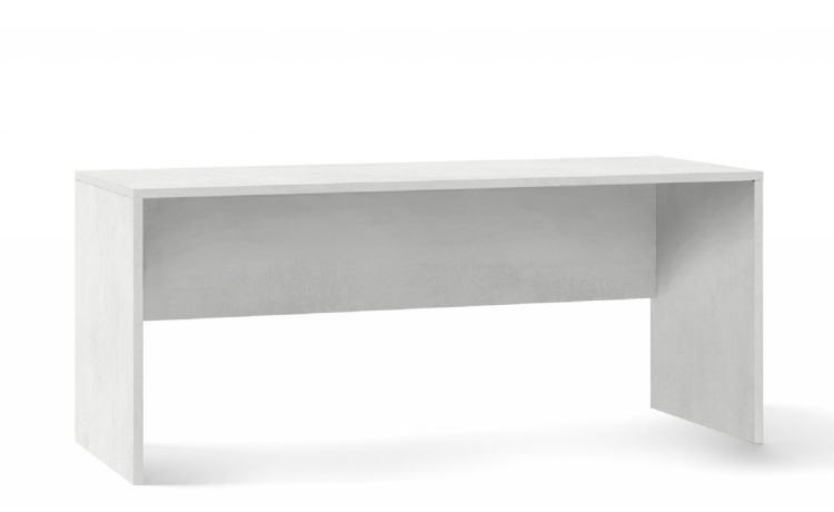 Work scrivania bianca-Misure L180 x P69 x H76  cm-Bianco-Melaminico-76 cmx180 cm