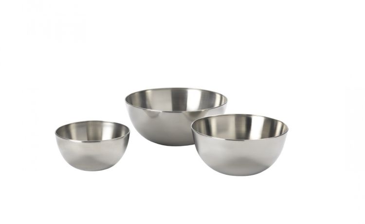 Set 3 ciotole in acciaio inox Ø15/20/30 cm