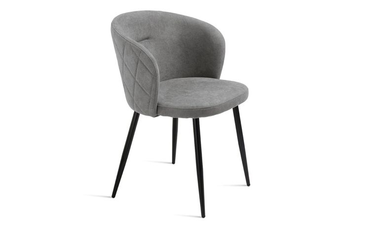Cordoba sedia in tessuto grigio chiaro--Grigio chiaro-Tessuto-78 cmx56 cm