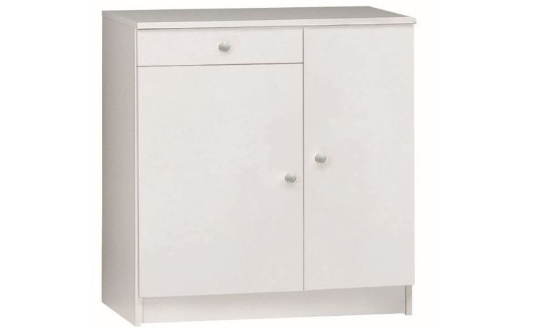 Space mobiletto bianco 2 ante 1 cassetto-Mobiletto 2 ante 1 cassetto-Bianco-Pannello-80 cmx77 cm